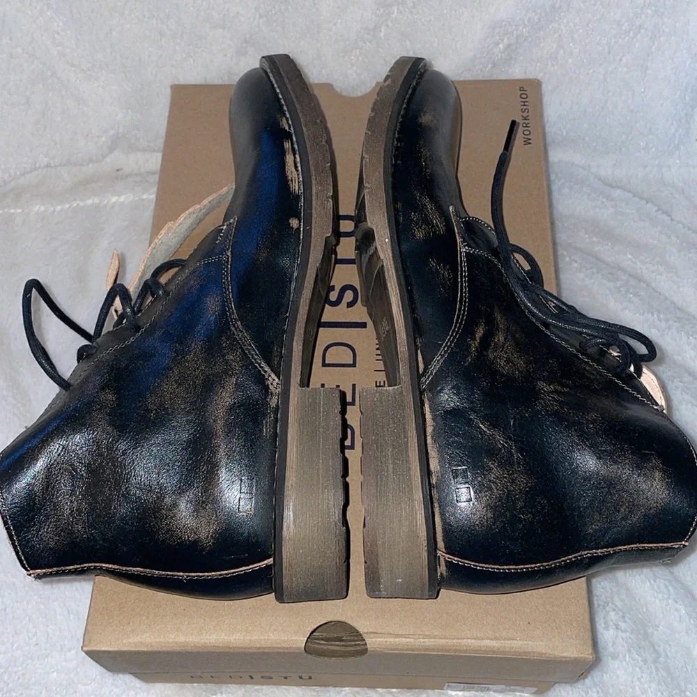 NWT BED|STU Hoover II Mens Black Handwash Leather Lace Up Casual Dress Boots - Picture 9 of 10